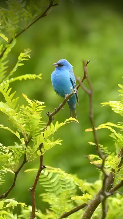 An indigo bunting perched on a branch, Texas (© Jeff R Clow/Getty Images) mobile wallpaper