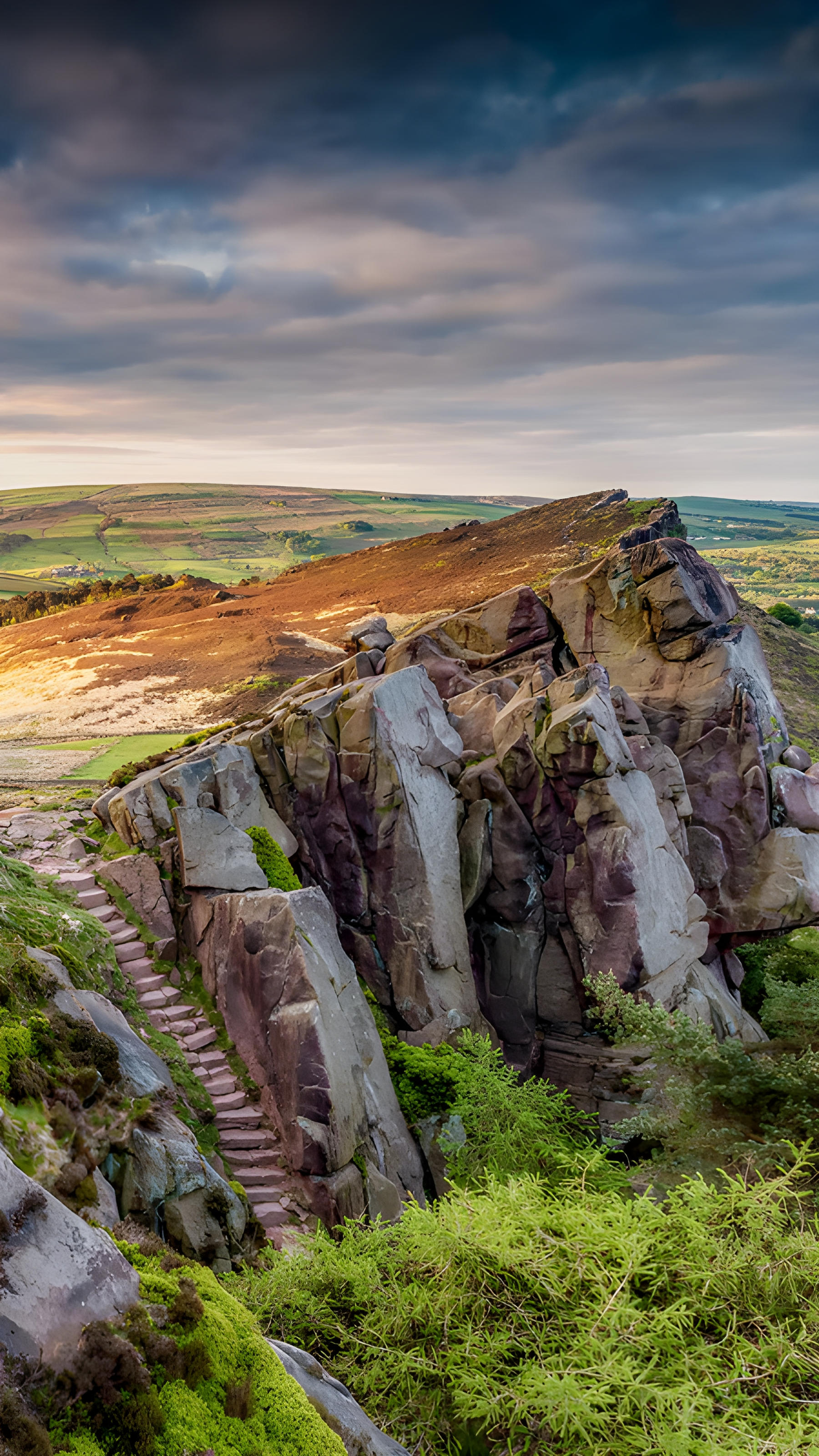 The Roaches, Peak District, England (© George W Johnson/Getty Images) mobile wallpaper