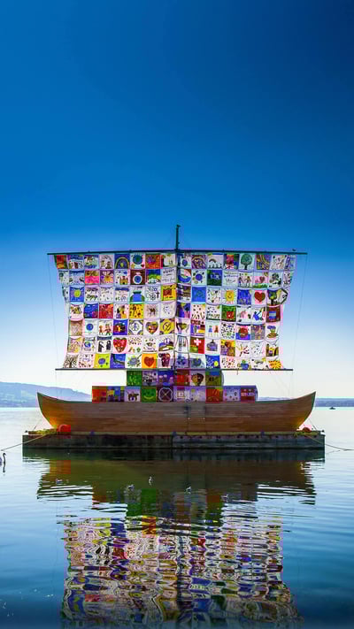 The Ship of Tolerance, an international art installation in Zug, Switzerland (© Linda Kennard/Alamy) mobile wallpaper