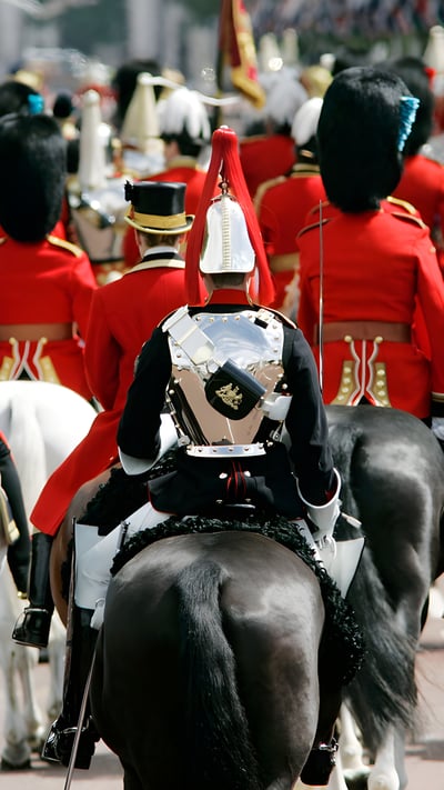 Trooping the Colour procession along The Mall in London, England, on June 16, 2007 (© Tim Graham Photo Library/Getty Images) mobile wallpaper