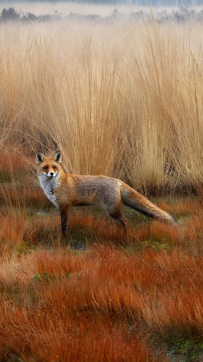 Red fox in the Netherlands (© Wim Weenink/Minden Pictures) mobile wallpaper