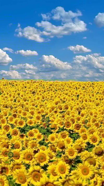 Field of sunflowers, Ukraine's national flower (© Oleksandrum/Shutterstock) mobile wallpaper