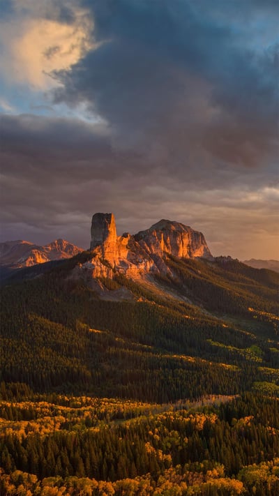 Chimney Rock and Uncompahgre National Forest, Colorado (© Cory Marshall/Tandem Stills + Motion) mobile wallpaper