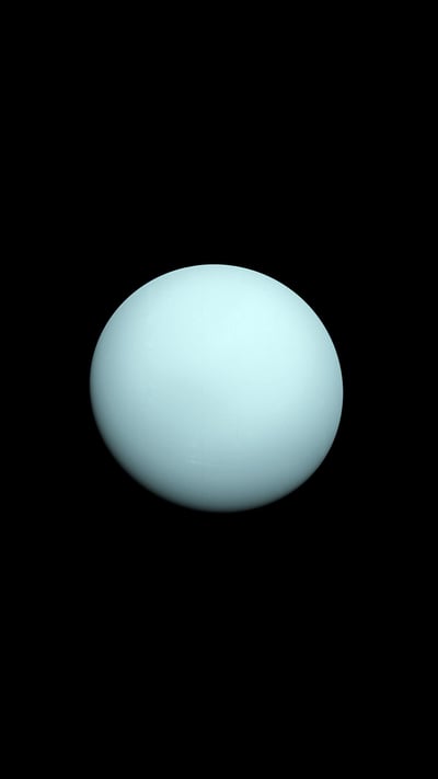 A view of Uranus taken from spacecraft Voyager 2 in 1986 (© NASA) mobile wallpaper