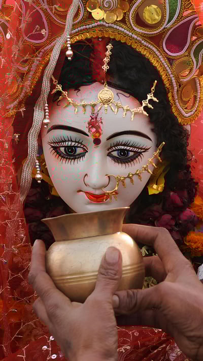 Vasant Panchmi celebration in Noida, India (© Burhaan Kinu/Hindustan Times via Getty Images) mobile wallpaper