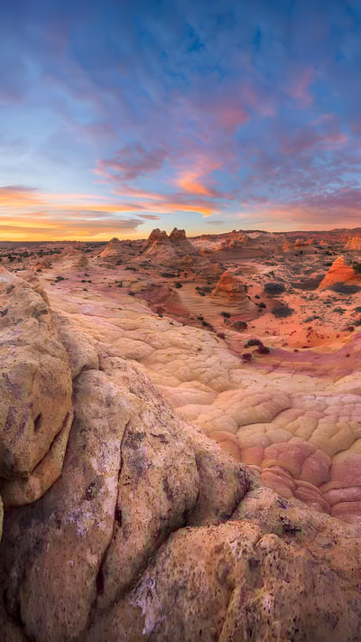 Sandstone rock formations, Vermilion Cliffs National Monument, Arizona (© Yva Momatiuk and John Eastcott/Minden Pictures) mobile wallpaper