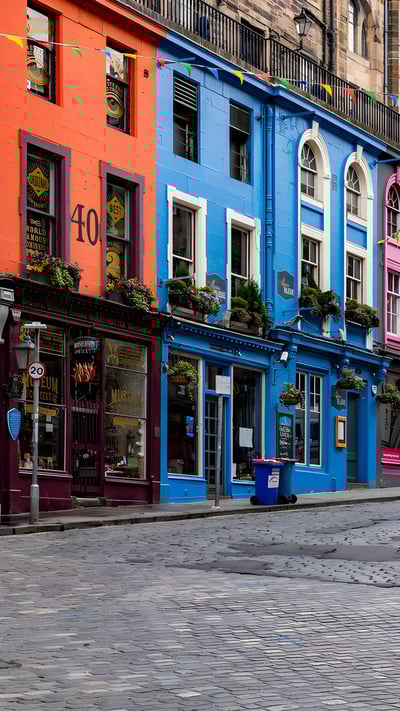 Victoria Street in Edinburgh, Scotland (© Michael Greene/iStock/Getty Images) mobile wallpaper