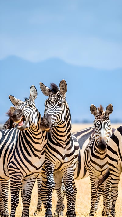 Zebras in Tarangire National Park, Tanzania (© cinoby/Getty Images) mobile wallpaper